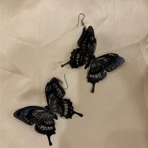 Black Butterfly Earrings